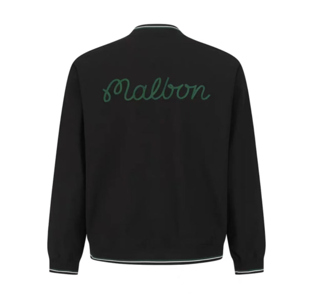 Malbon men 블랙 컬러블록 골프 재킷 후면 이미지