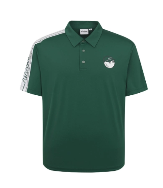 Malbon Golf 남성용 통기성 캐주얼 애슬레틱 골프 폴로 셔츠 블랙 로고와 원단 디테일