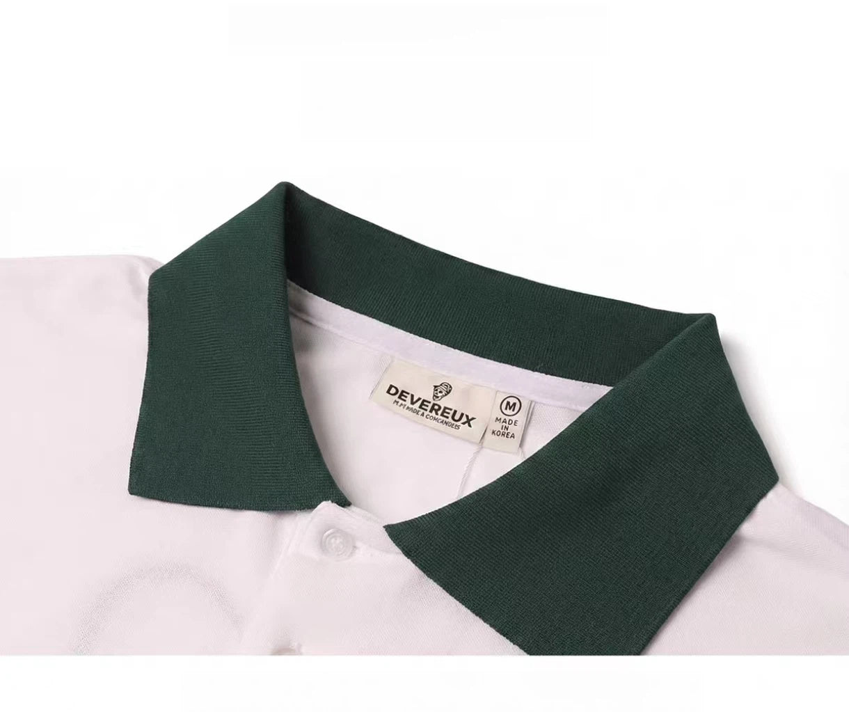 Devereux golf polo Green collar detail