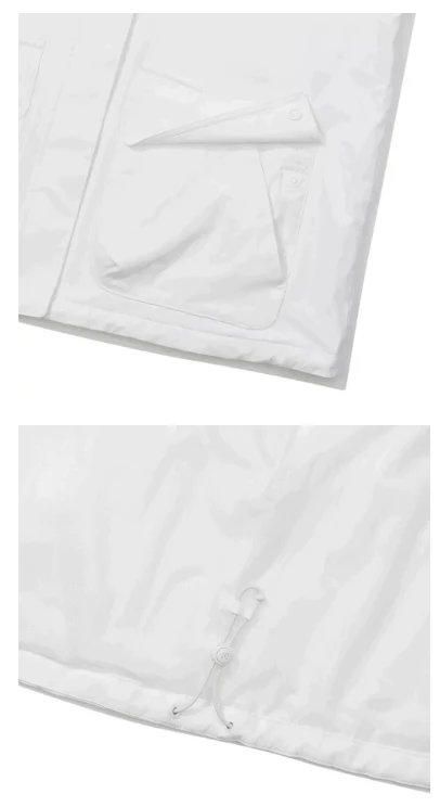 Malbon Women Golf Windbreaker Jacket Zip Hooded 2026 White logo and trim detail 화이트 골프 의류 로고와 마감 디테일