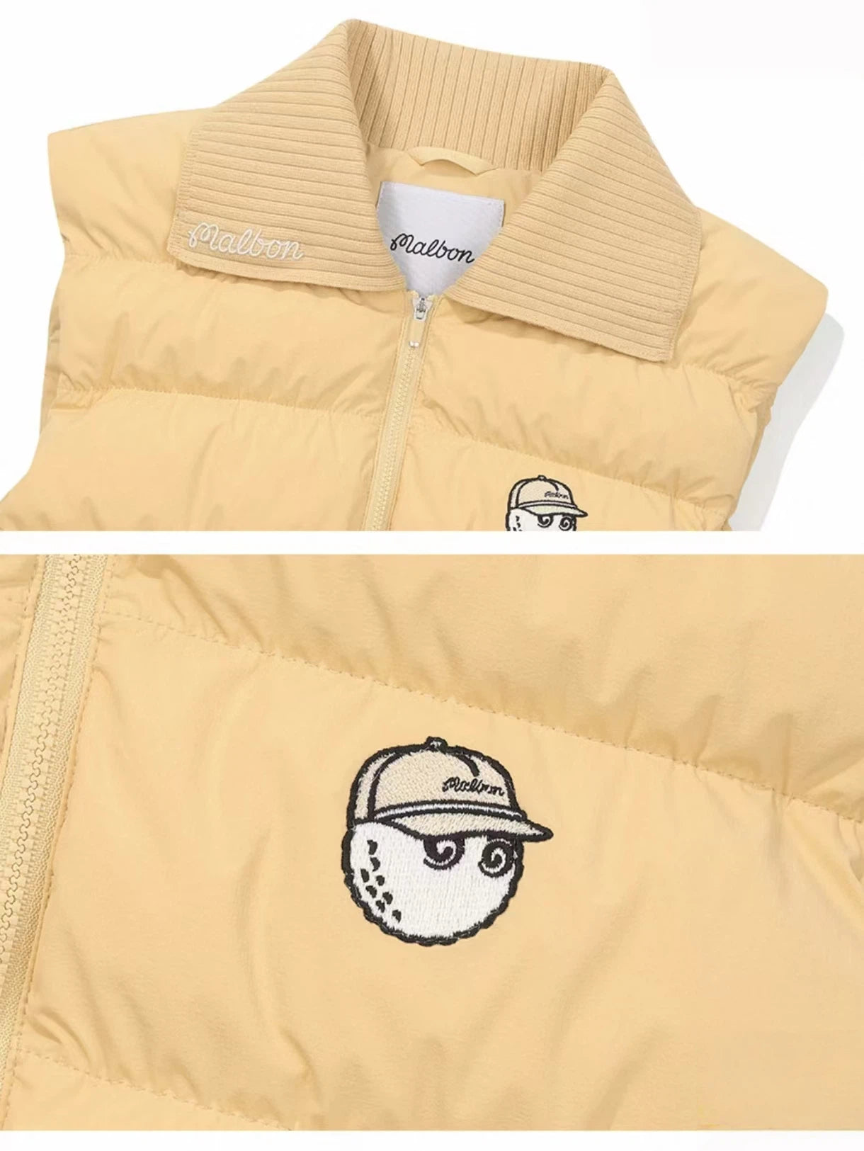 Malbon Golf Women’s Knit Collar Insulated Down Vest