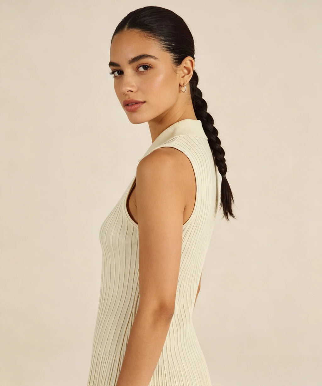 Malbon Selena Golf Dress Beige golf dress detail view