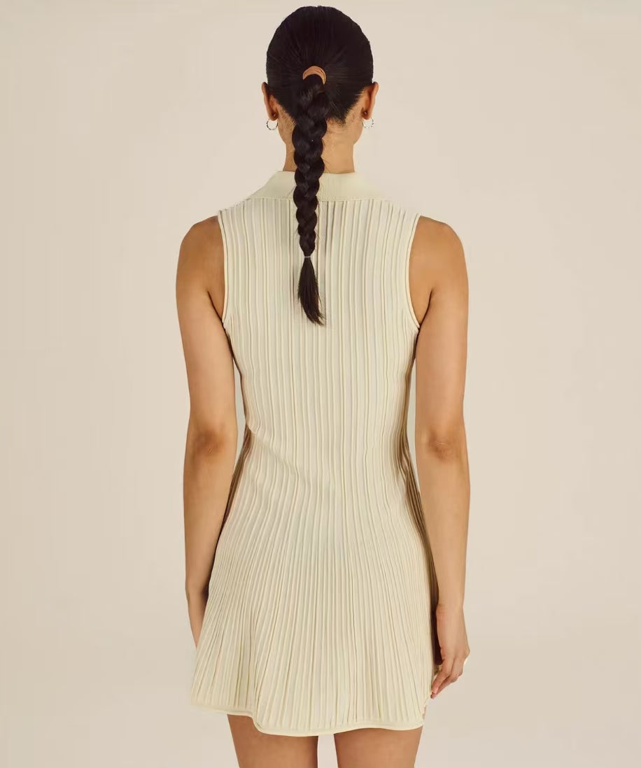 Malbon Selena Golf Dress Beige golf dress detail view