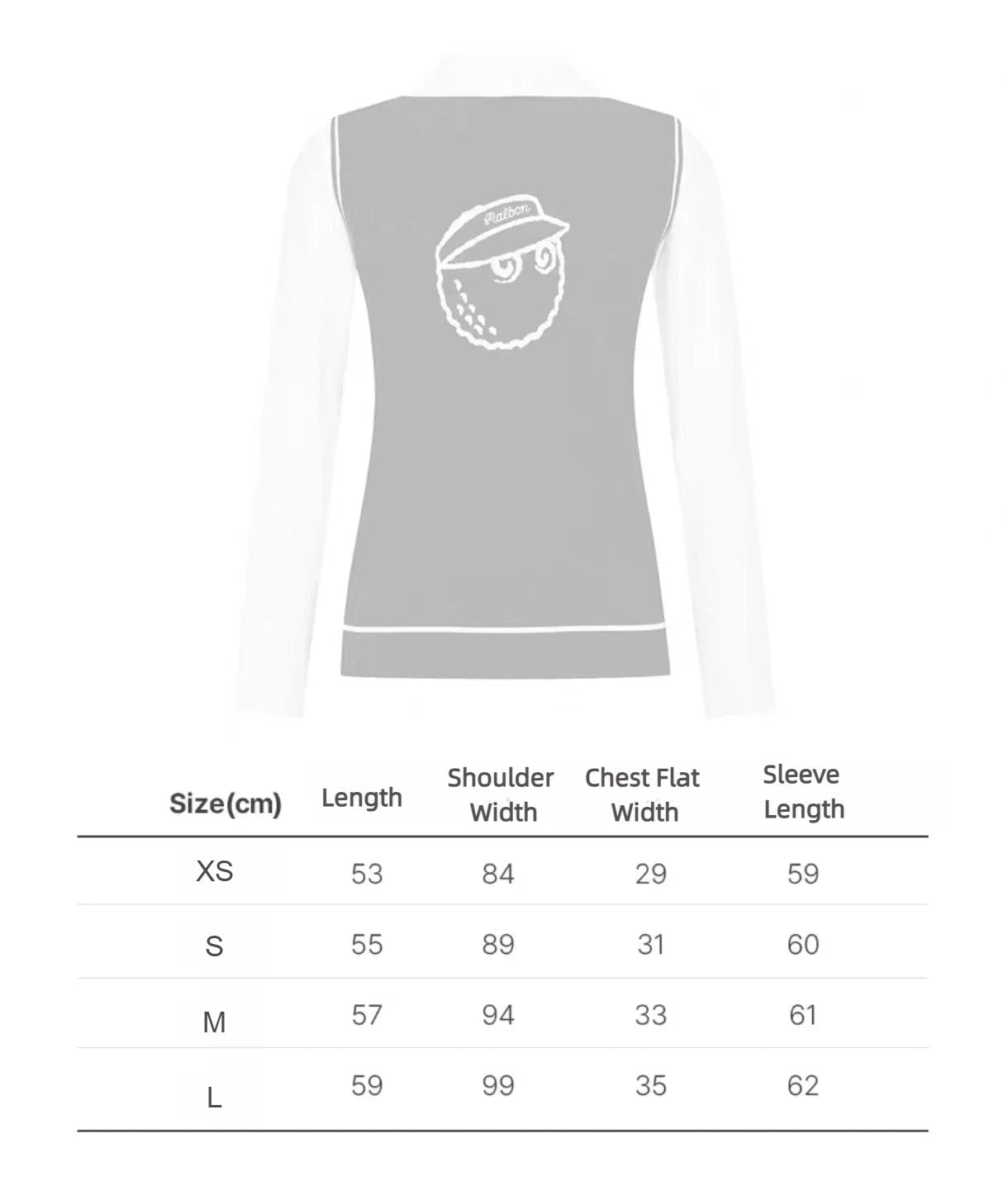 말본 Golf Women's Knit Long Sleeve 베이지 사이즈 차트