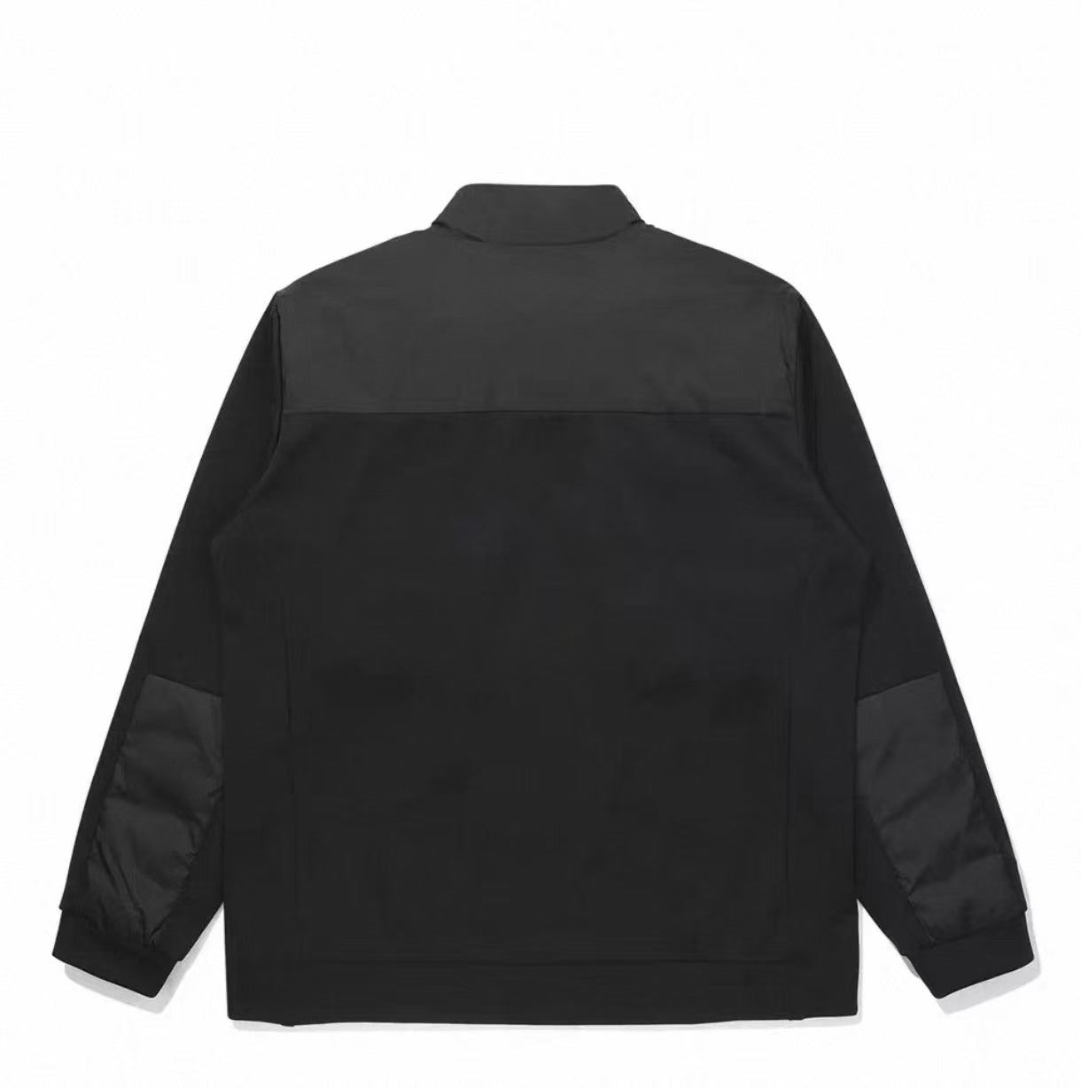 Malbon Preserve Hybrid Down Jacket Black hybrid down golf jacket model-wearing view