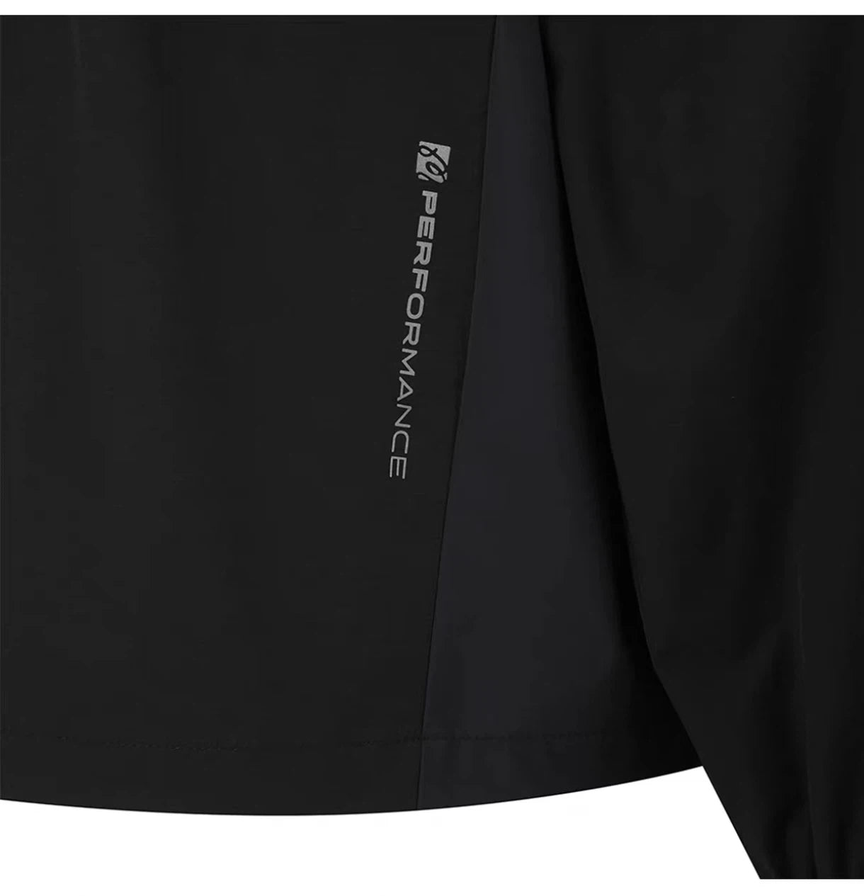 Malbon Studio Seoul Nylon Full-Zip Jacket Black nylon golf jacket front view
