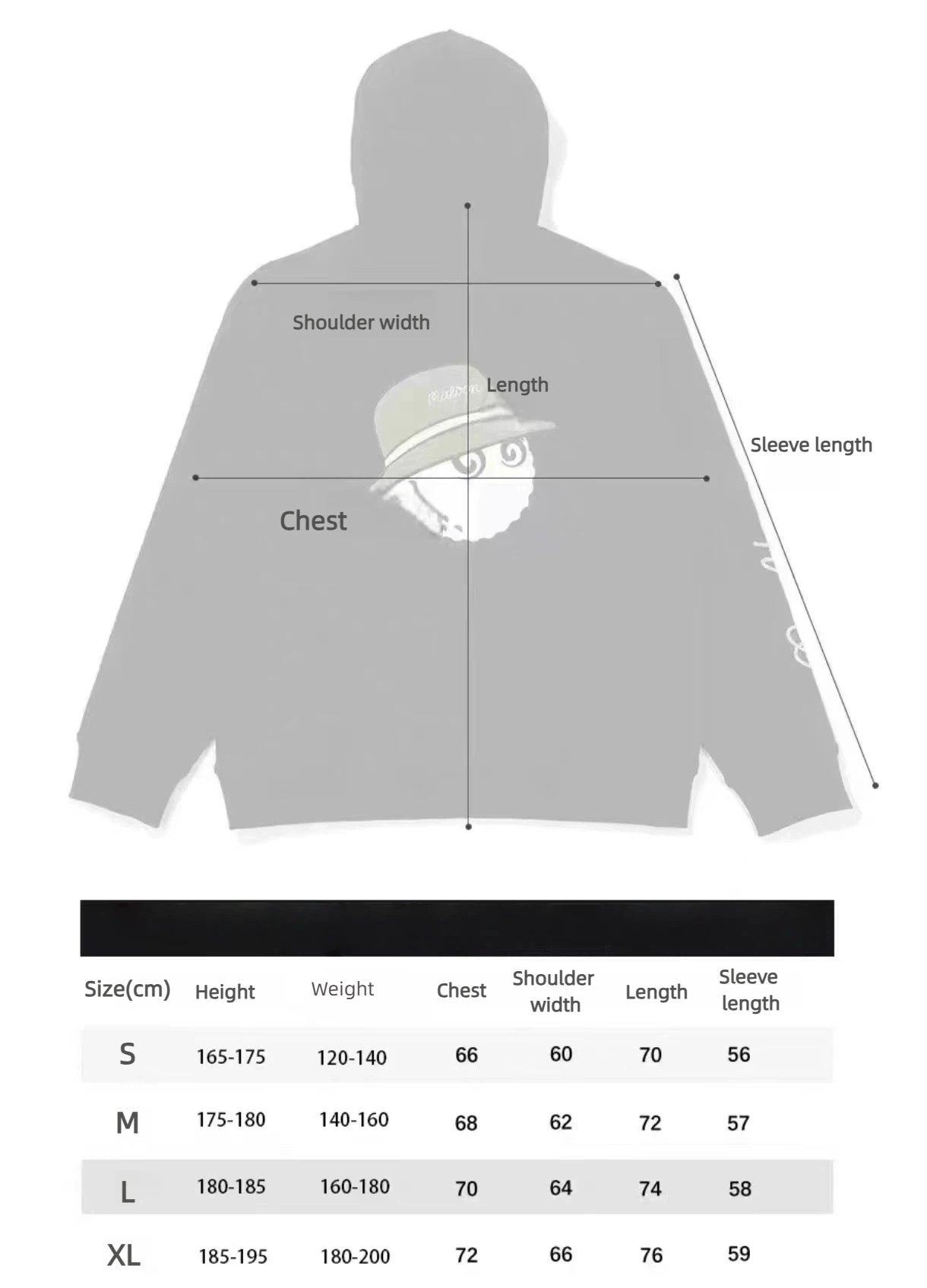 Malbon 남성용 Athletic Fleece Golf Hoodie 블랙 사이즈 차트