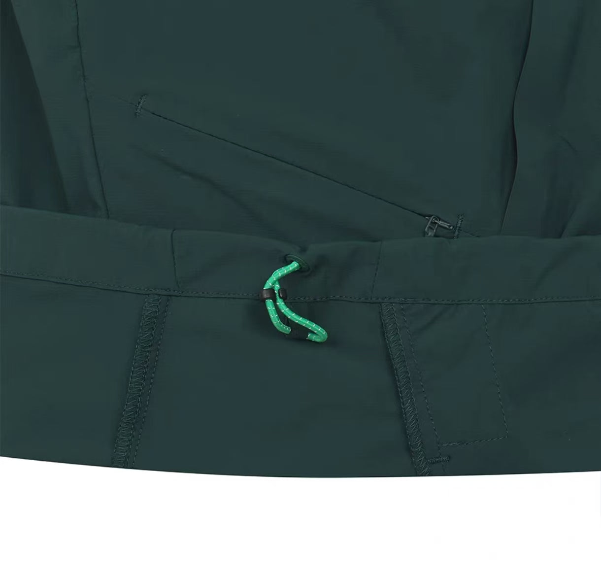 Malbon Studio Seoul Hybrid Anorak 그린 골프 의류 로고와 원단 디테일