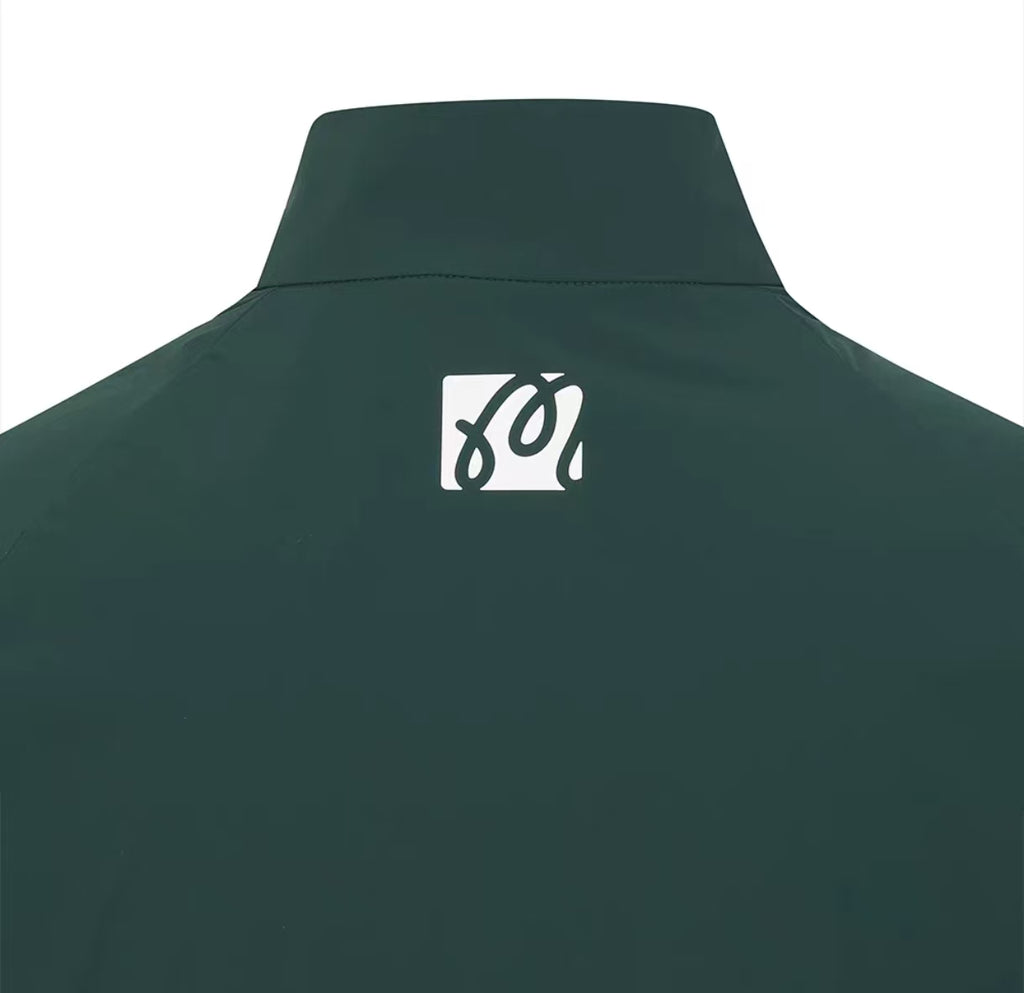 Malbon Studio Seoul Hybrid Anorak 그린 골프 의류 로고와 원단 디테일
