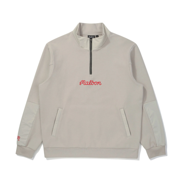 Malbon 남성용 Lightweight Casual Golf Jacket 카키 경량 골프 재킷 정면 이미지