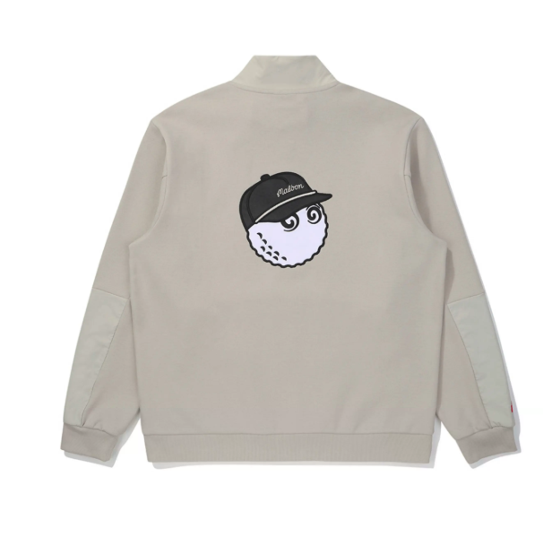 Malbon 남성용 Lightweight Casual Golf Jacket 카키 경량 골프 재킷 모델 착용 이미지