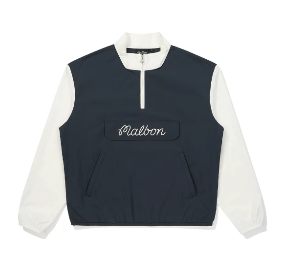 Malbon Women's Quick-Dry Long Sleeve Golf Top Navy long sleeve golf top front view