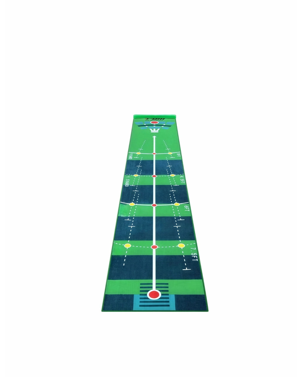 PGM indoor golf putting mat with distance markings and alignment guide for home practice