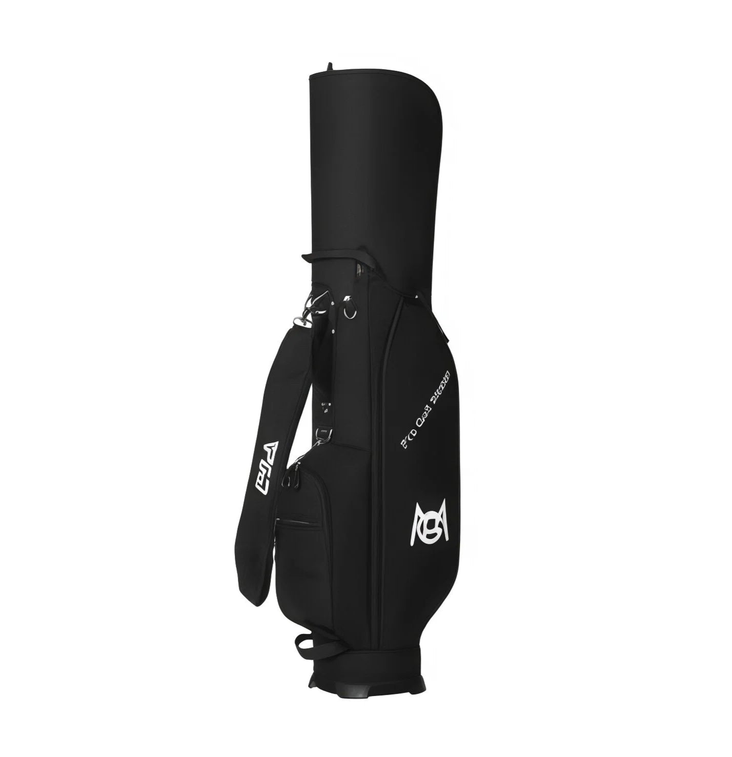 Black PGM women’s golf bag with minimalist design, built-in stand support, and ergonomic shoulder strap. Ideal for professional and casual use.