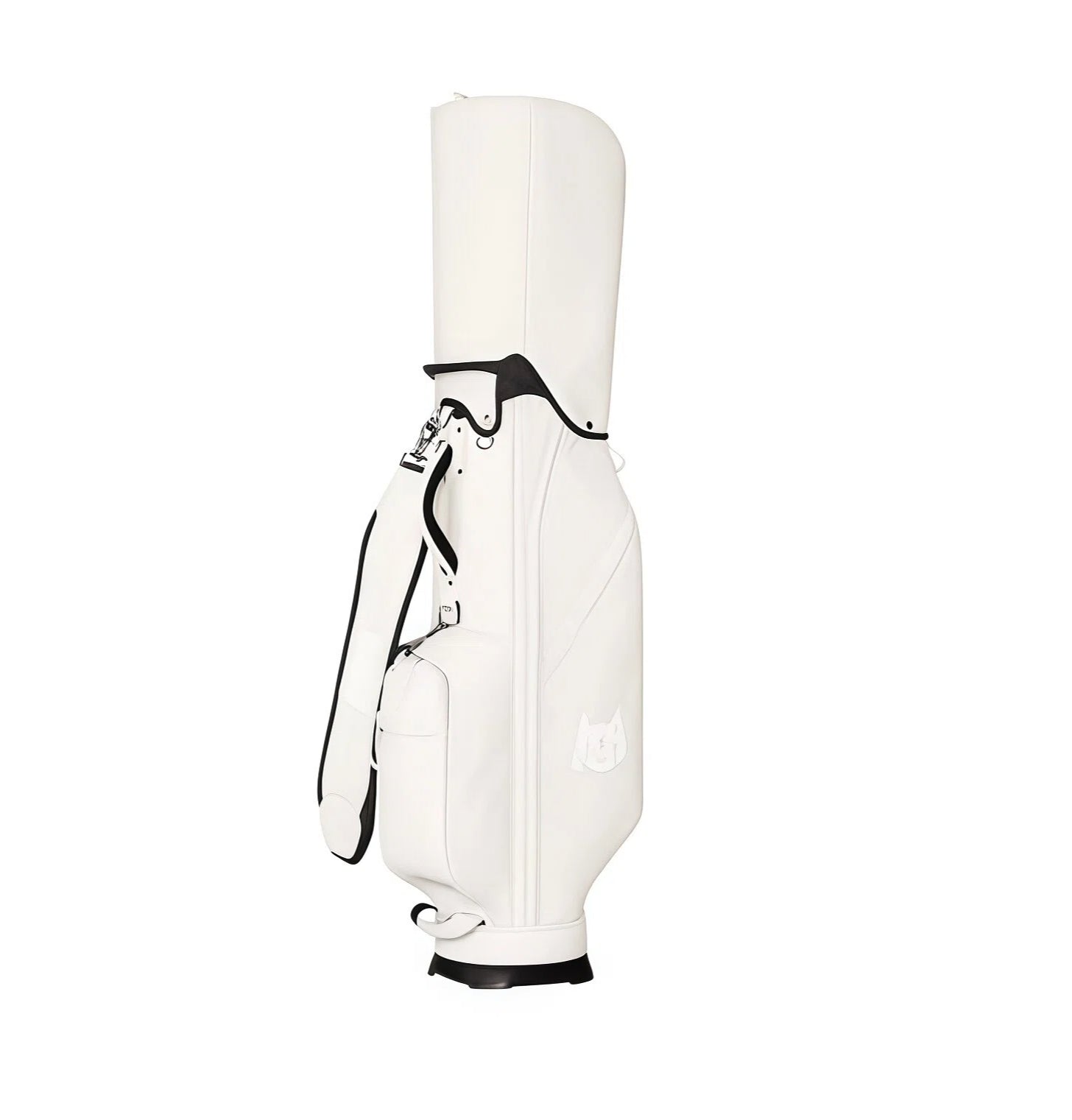 White PGM women’s stand golf bag with clean lines and premium finish. Includes side pocket and branded logo for a sophisticated appearance.