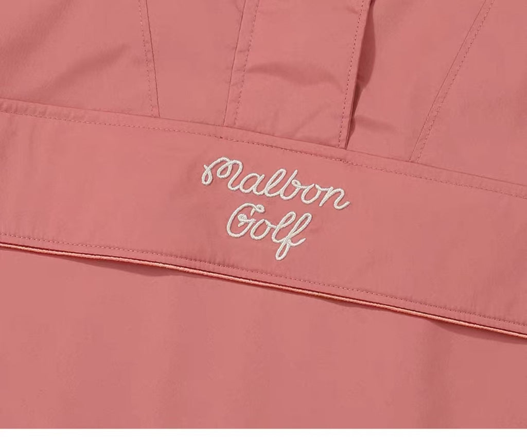 Malbon Golf Women’s Quarter-zip Hooded Windproof Jacket