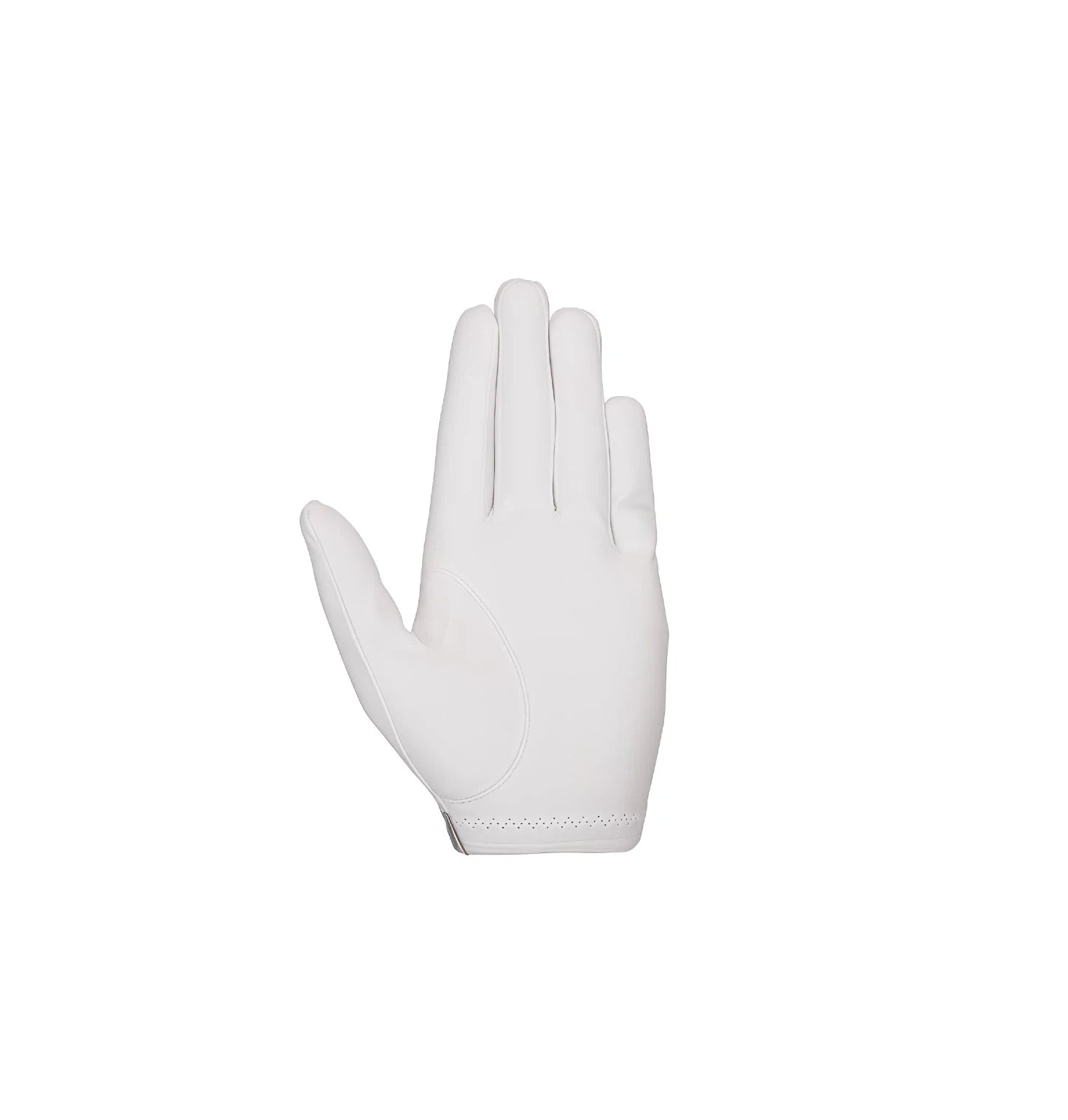 Palm view of a TaylorMade men's golf glove highlighting the durable, anti-slip material designed for maximum grip and control during play.