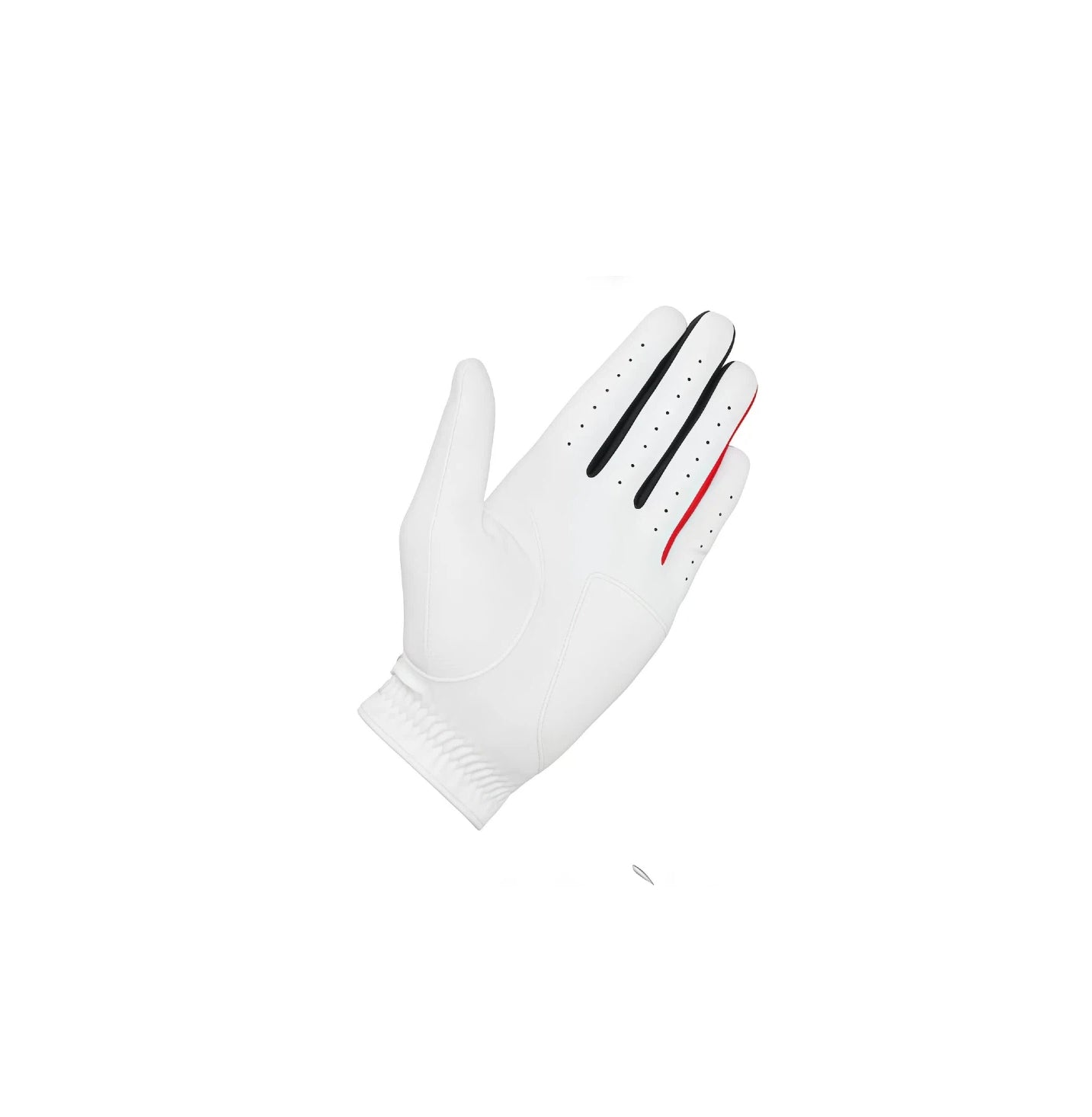 Close-up of the TaylorMade RBZ glove palm showing the reinforced durable synthetic leather surface designed for superior grip, control, and tactile feel during the swing.