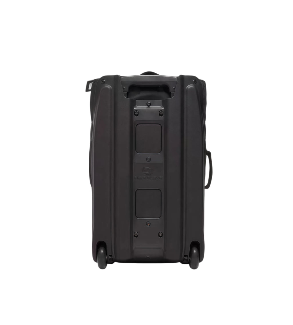 Back view of the Titleist Club Mini Rolling Duffle Bag showcasing dual spinner wheels, reinforced base, and Club Glove logo. Designed for smooth rolling and long-lasting durability.
