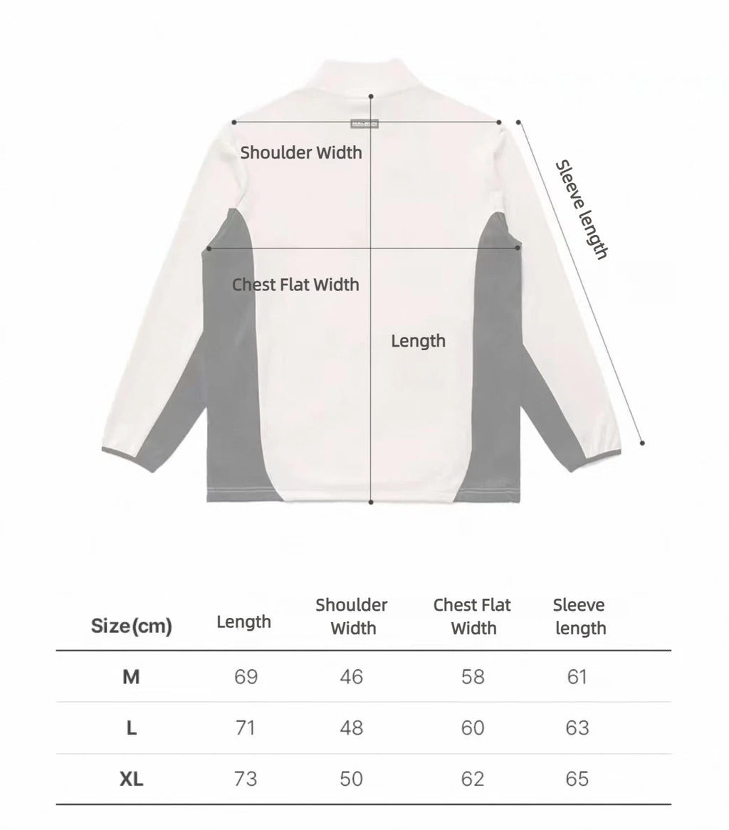 Malbon Contrast Quarter Zip Pullover 화이트 사이즈 차트