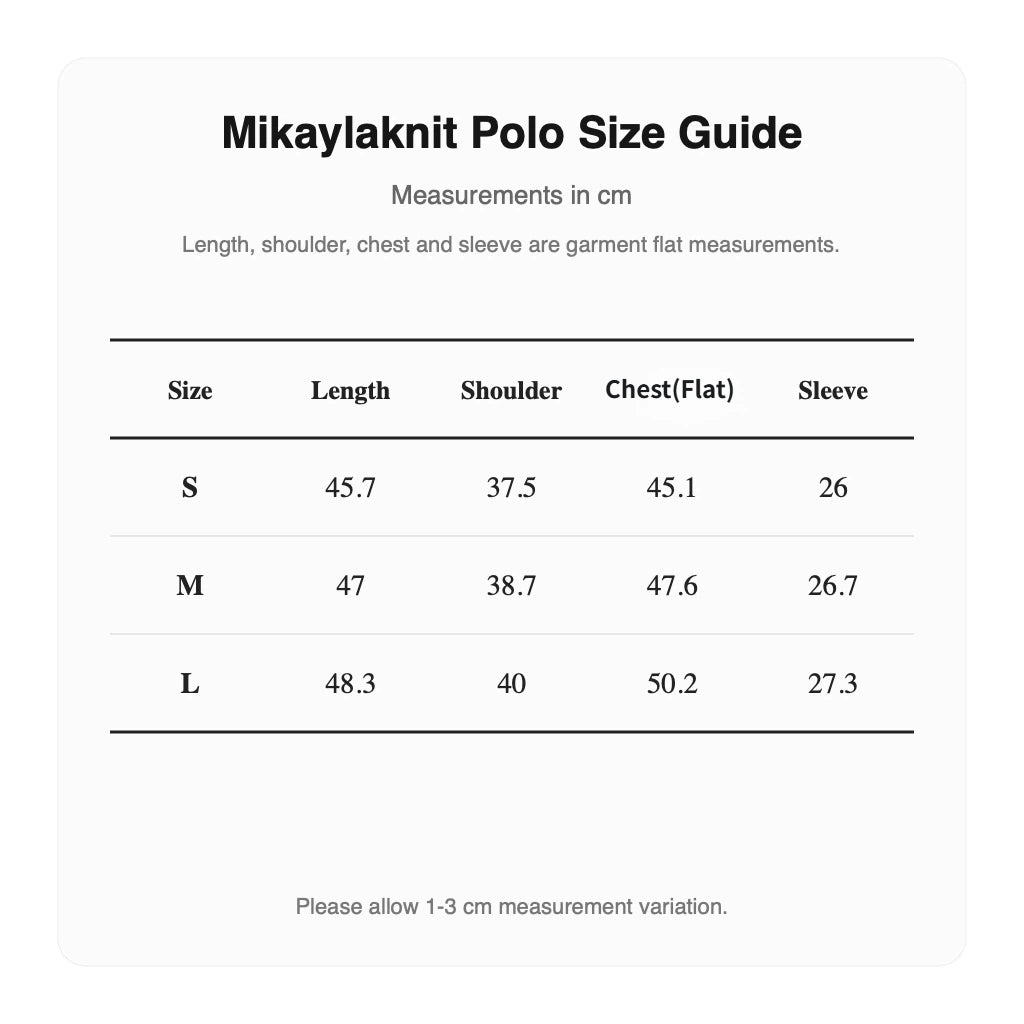 Malbon Mikaylaknit Polo 화이트 사이즈 차트