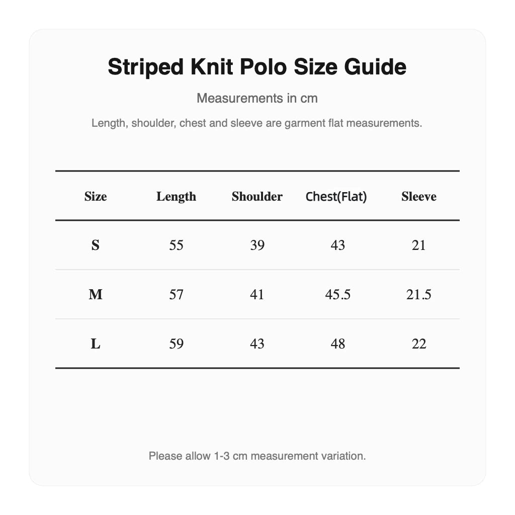 Malbon Striped Knit Polo 화이트 사이즈 차트