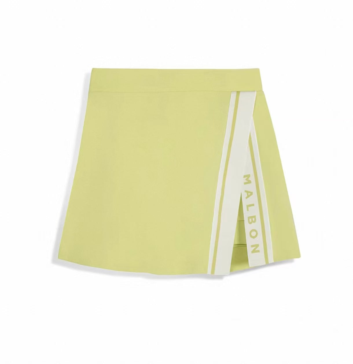 Malbon Baseline Skirt Yellow golf skirt front view