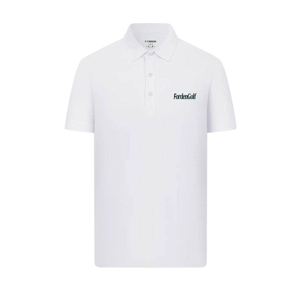 Forden Golf 남성 화이트 루즈핏 그래픽 프린트 폴로 셔츠 화이트 제품 이미지