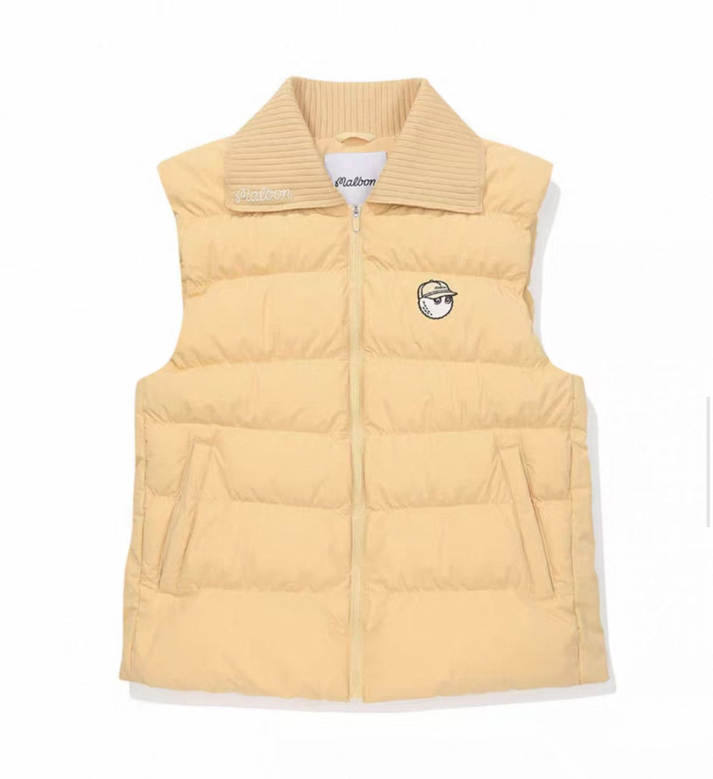 Malbon Golf Women’s Knit Collar Insulated Down Vest