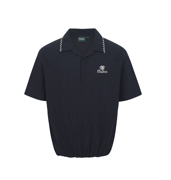 Malbon Golf Men’s Textured Quick-Dry Lightweight Polo Shirt