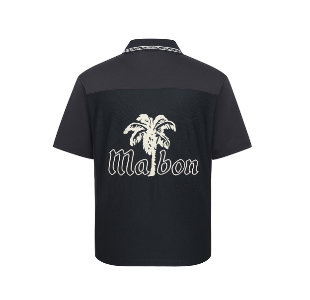 Malbon Golf Men’s Casual Letter Print Polo Shirt