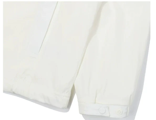 Malbon Men's Golf Jacket - Breathable Stretch Casual Outerwear White fabric and trim detail