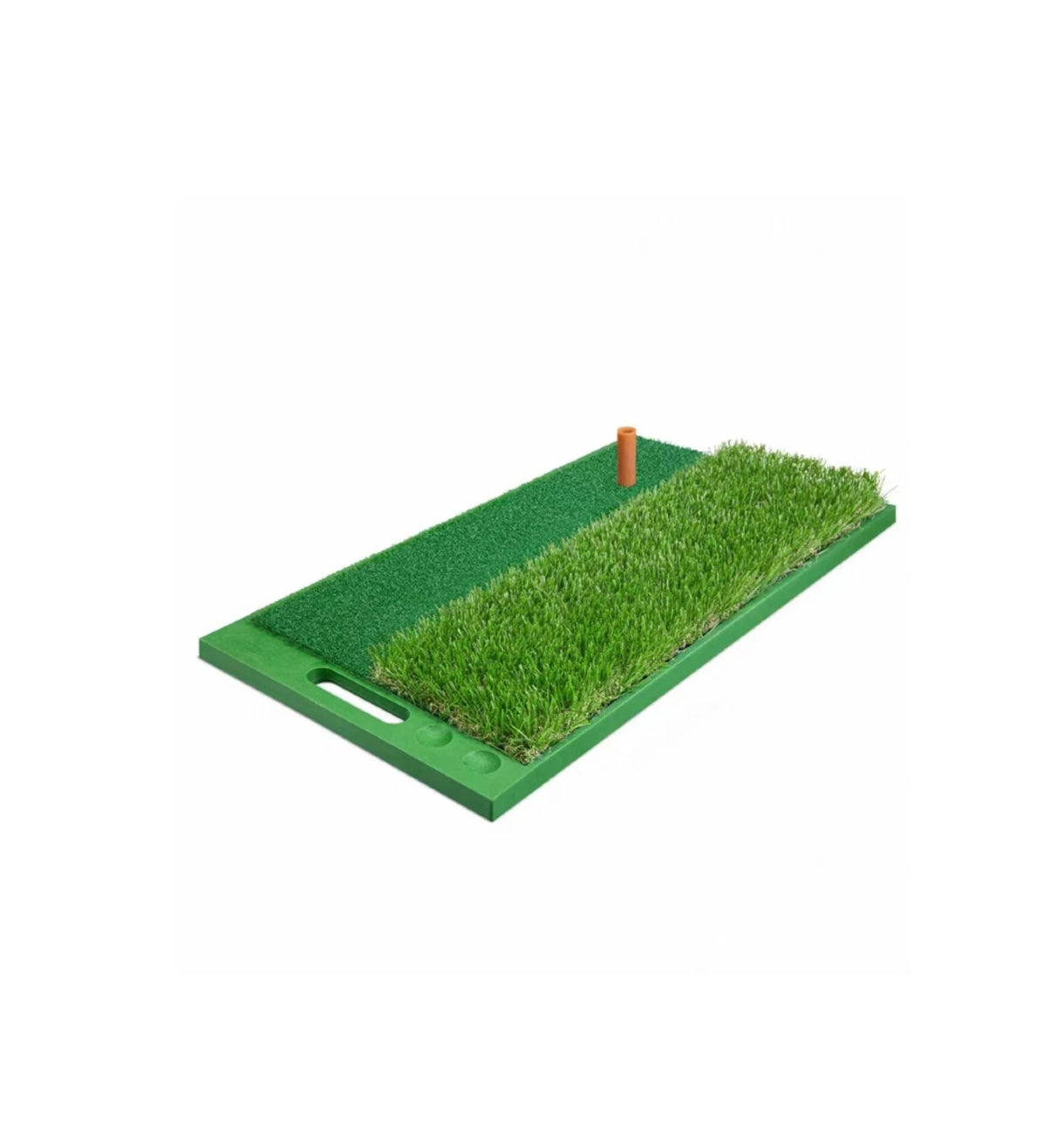 PGM DJD032 golf mat showing integrated ball staging cutout slot