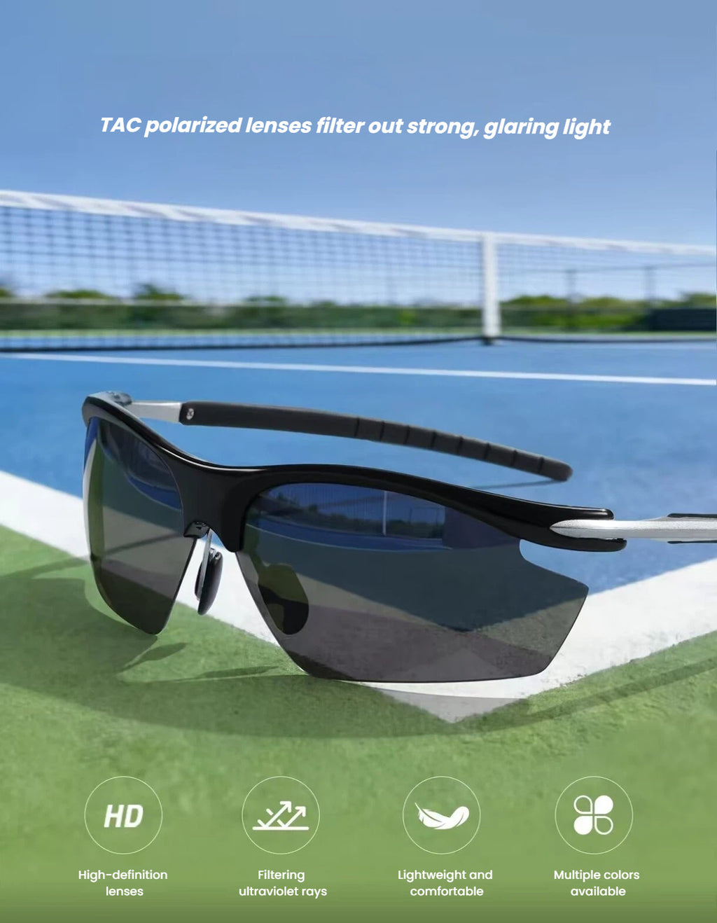 Leshen Polarized Anti-Slip Golf Sports Sunglasses