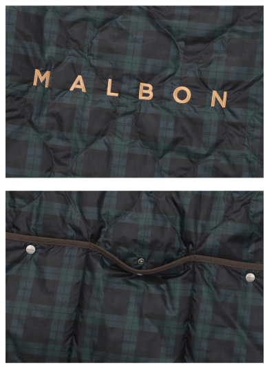 Malbon Golf Men’s Plaid Insulated Full-Zip Padded Jacket