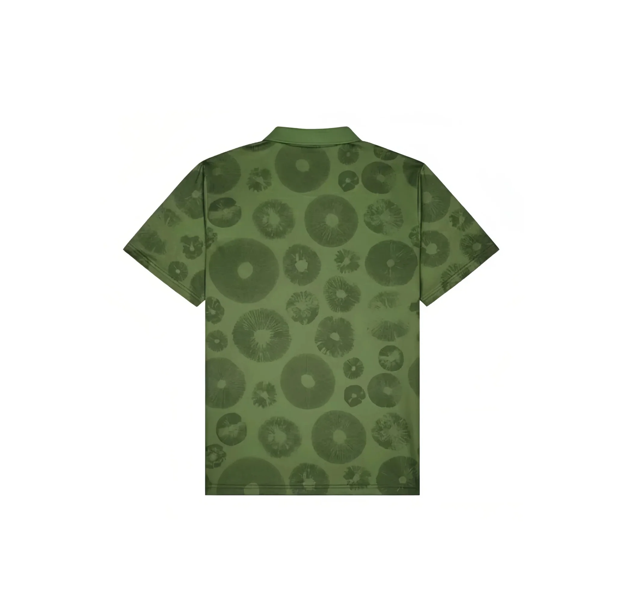 Malbon Men Golf Polo Shirt Logo Collar Tee 2026 Green back view 그린 골프 의류 후면