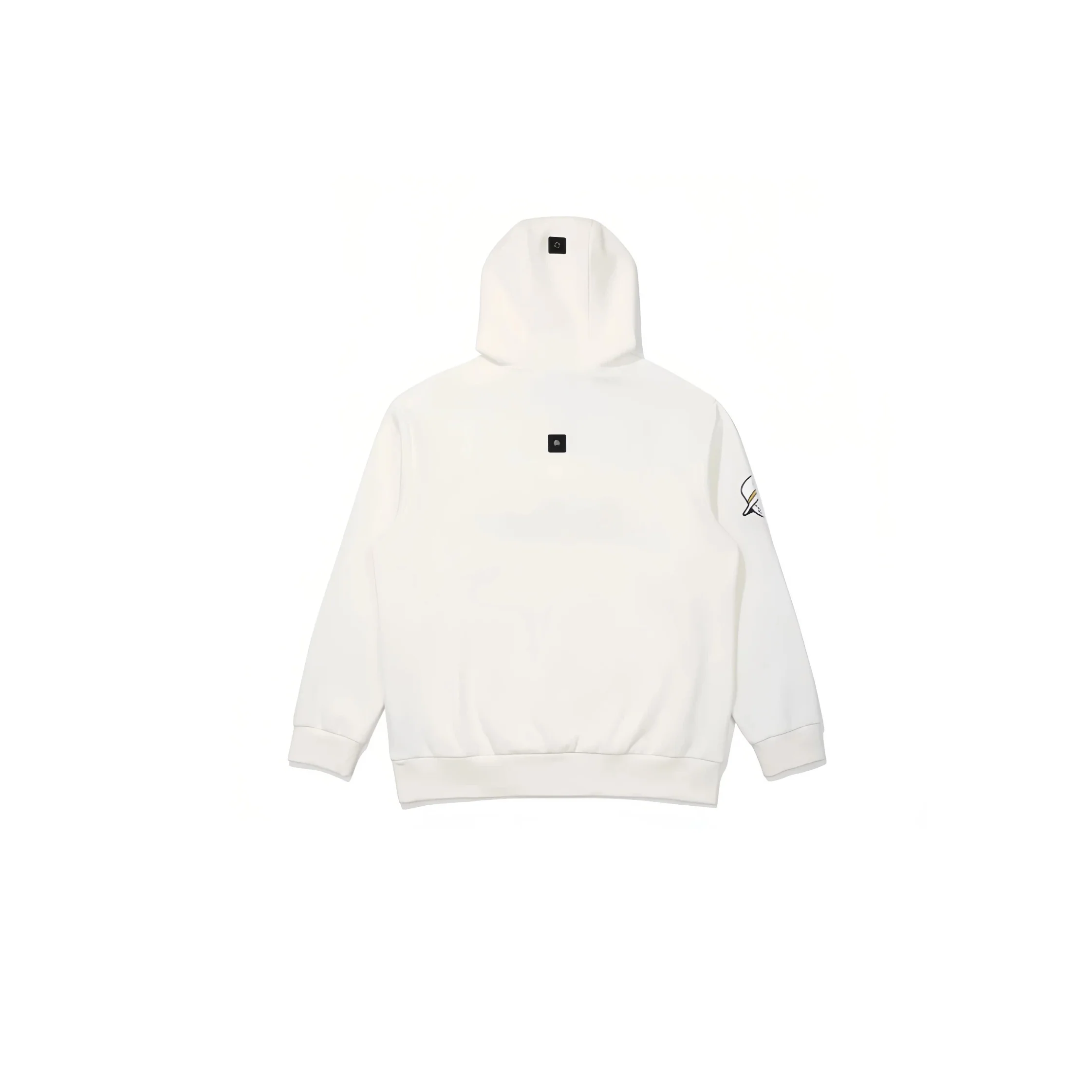 Malbon Men Golf Hoodie Half Zip Casual Sport Jacket White back view 화이트 골프 의류 후면