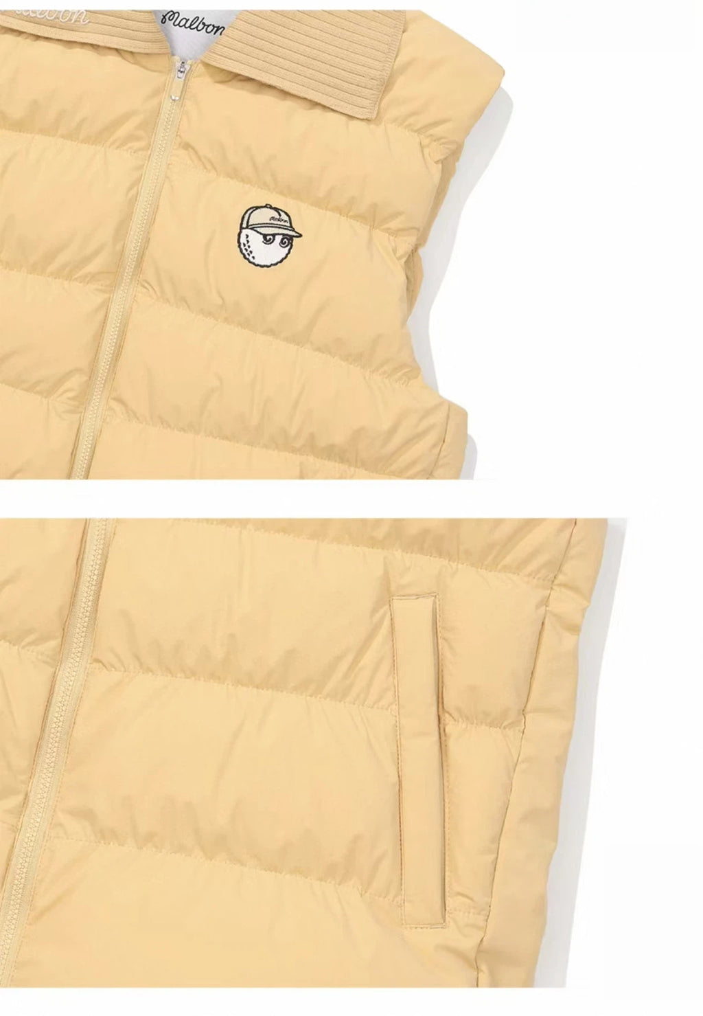 Malbon Golf Women’s Knit Collar Insulated Down Vest