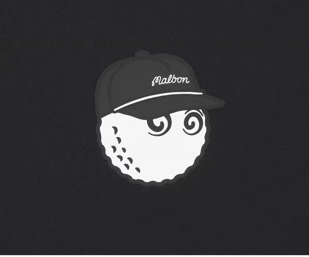 Malbon Golf 남성용 경량 쿨링 속건 폴로 셔츠 블랙 트림과 스티치 디테일