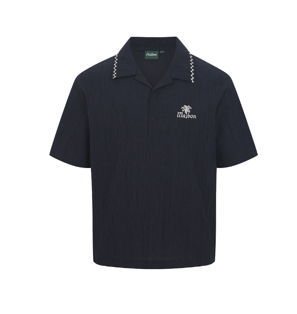 Malbon Golf Men’s Textured Quick-Dry Lightweight Polo Shirt