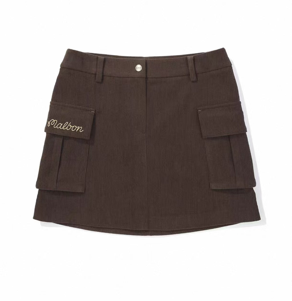 Malbon Golf Women’s Corduroy Cargo A-Line Skort
