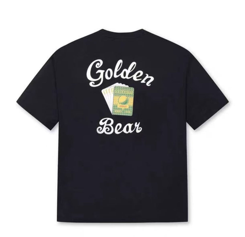 Golden Bear 유니섹스 프리미엄 그래픽 골프 티셔츠 블랙 상품 뒷면