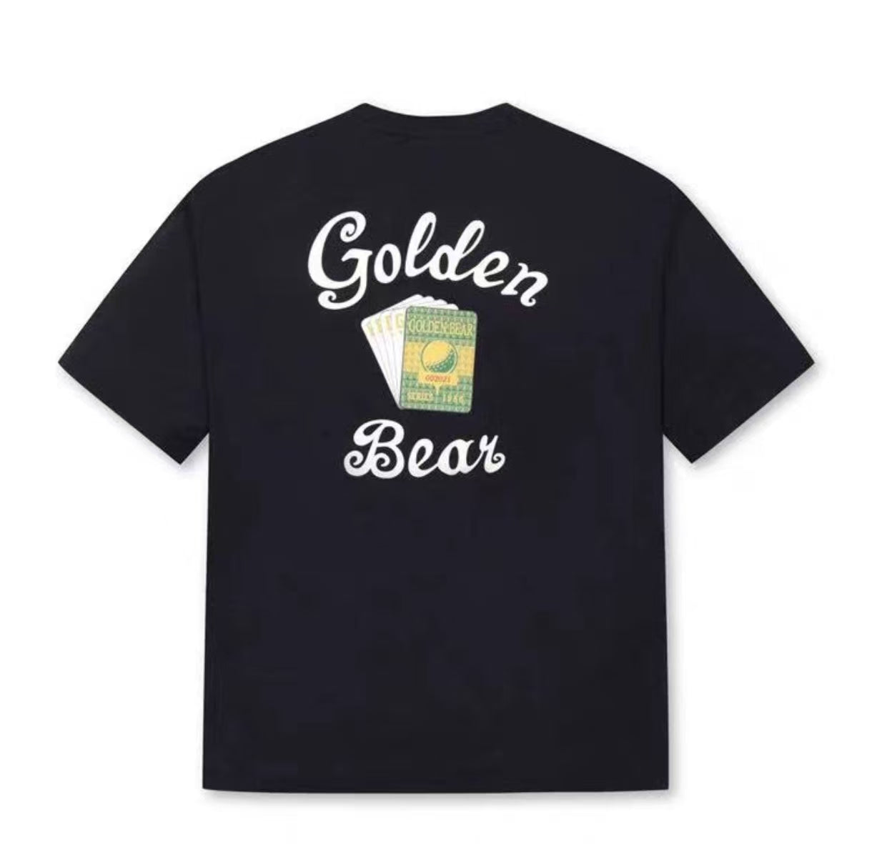 Golden Bear 유니섹스 프리미엄 그래픽 골프 티셔츠 블랙 상품 뒷면