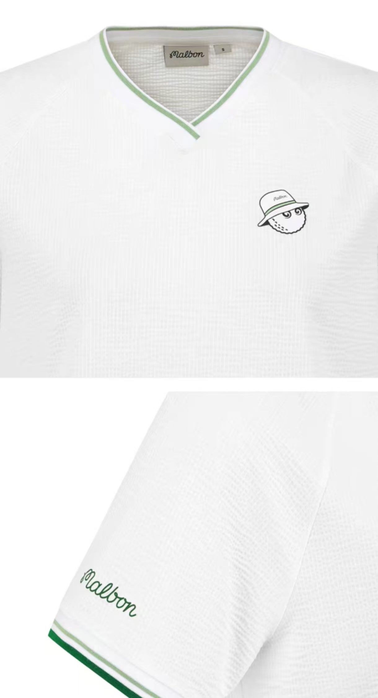 Malbon Golf Women’s Striped Breathable Casual Polo Shirt