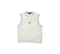Malbon Men's Golf Vest - Casual Sport Sleeveless Outerwear White front view 화이트 골프 의류 정면