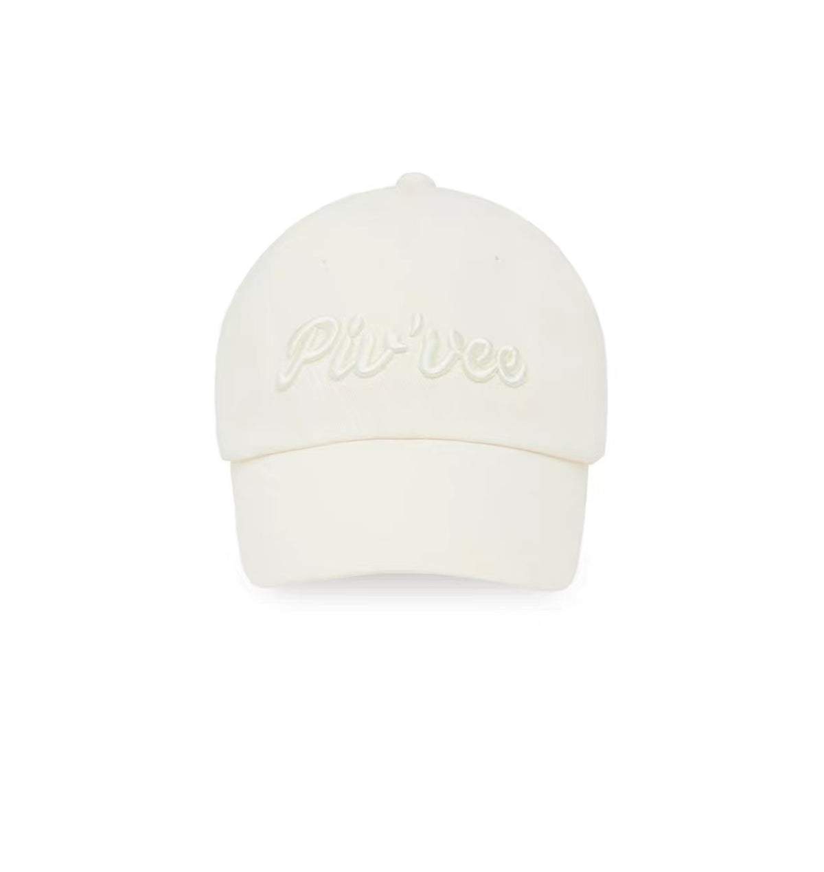 베이지 Pivvee 26FW 남녀공용 골프 베이스볼 캡 정면