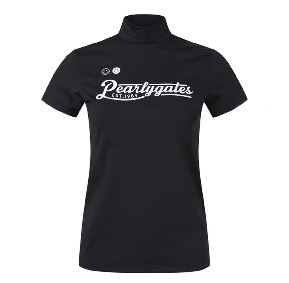 Pearly Gates 여성 퀵드라이 슬림 골프 셔츠 블랙 제품 이미지