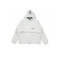 Malbon Men Golf Hooded Jacket Detachable Cap Casual Sport Outerwear 2025 White front view