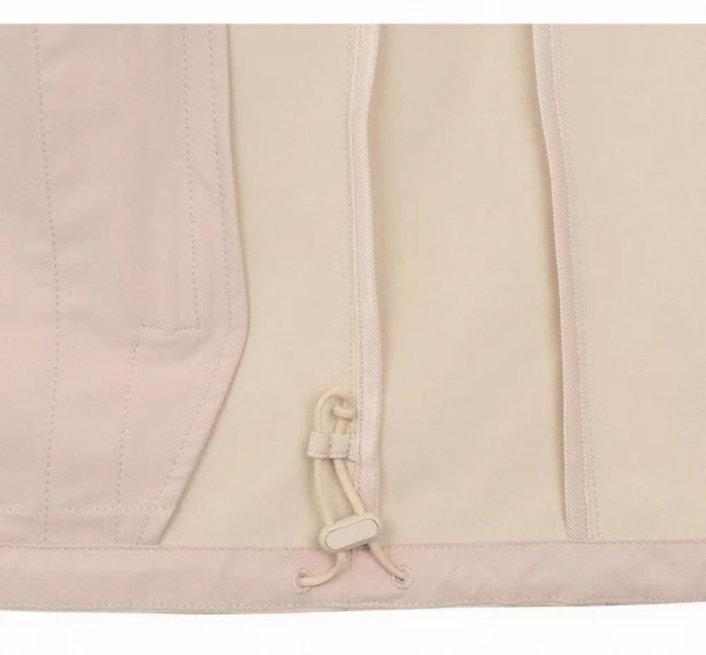 Malbon Golf Women’s Quick-Dry Stand 칼라 스포츠 탑 화이트 hem and zip 디테일