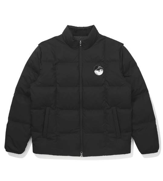 Malbon Golf Men’s Lettering Logo Thermal Down Jacket